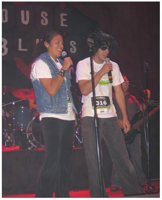 Rocio and I performed Wanted Dead or Alive by Bon Jovi live on stage with a talented band in the House of Blues. 
