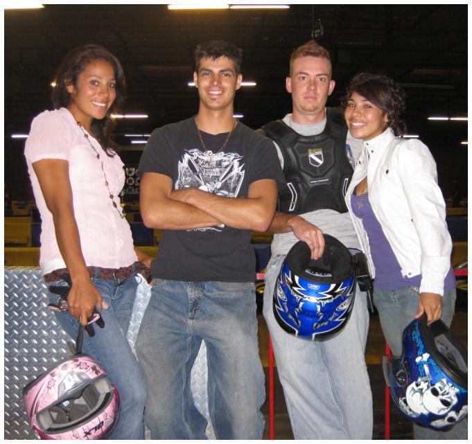 Rocio, Me, Corey and Marisol at the Miramar Speed Circuit.