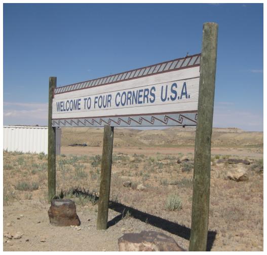 We stopped by the four corners on our way from Montrose, CO to Tucson, AZ.